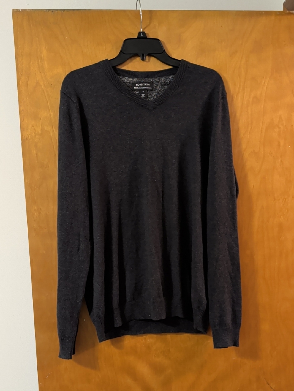 Nordstrom Men’s Charcoal V-Neck Sweater